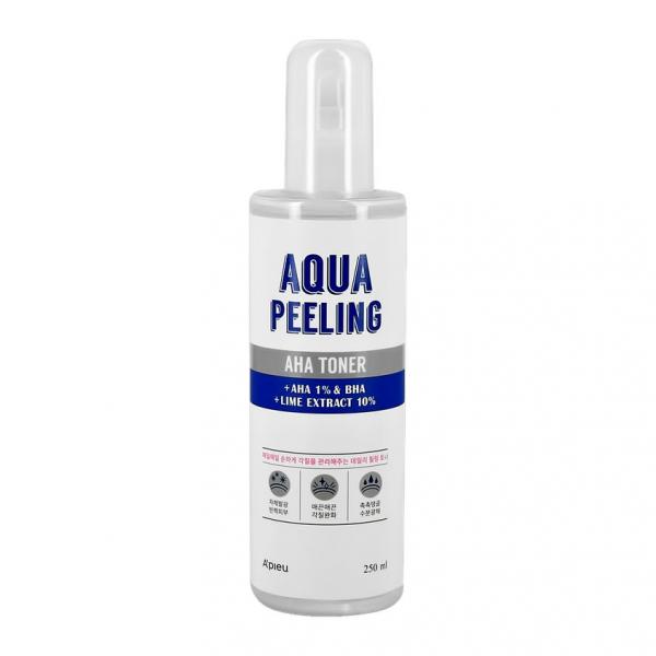 Тонер для лица `A`PIEU` AQUA PEELING с AHA и BHA-кислотами и экстрактом лайма 250 мл